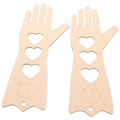 SEWACC Werkzeug 1 Paar Handschuhhalter aus Holz Strumpfpräsentationsformen Fäustlingblocker aus Holz Handschuhform stricken hölzerner Handschuhspanner Strickform Bastelanhänger von SEWACC