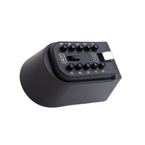 SEWACC Wetterfeste Schlüsselsafe Box mit Zahlenschloss Robuster Push Button Sicherheits Schlüsselbox für Wandmontage Wetterbeständig Korrosionsgeschützt für Haustür Auto und Außenbereich von SEWACC