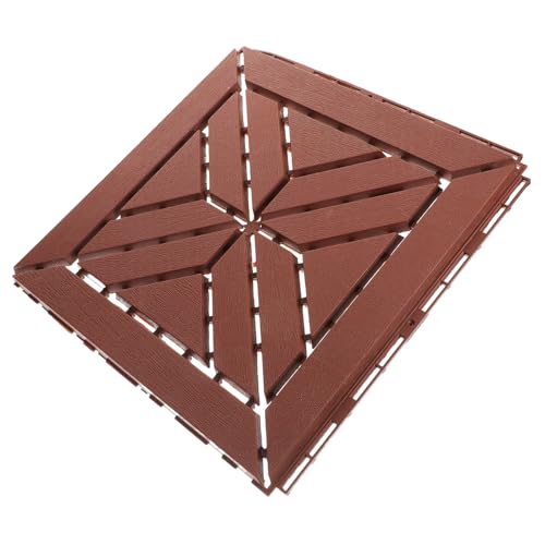 SEWACC Witterungsbeständige Langlebige Kunststoff Puzzle Gartenfliesen mit rutschfeste Balkon Terrassen Bodenplatten für Außenbereiche Einfache und Wasserableitung von SEWACC