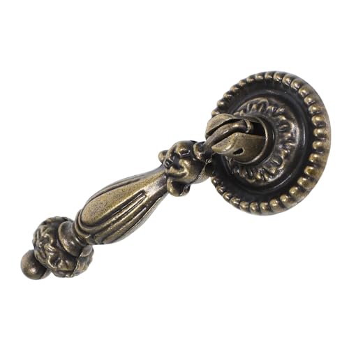 SEWACC Zinklegierung Griff für Küchenschränke Vintage Rundes Einzelloch Möbelgriff Antik Bronze Kommode Schubladenknauf Retro Stil Robuster Schrankgriff für Traditionelle Einrichtung von SEWACC