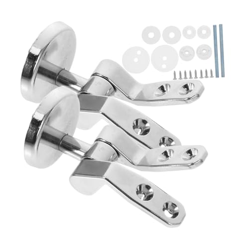 SEWACC Zinklegierung Toilettensitz Scharniere Ersatz mit Schrauben Soft Close Funktion Passend für Wc Deckel Langlebig Robust Einfache Montage Badezimmer Zubehör von SEWACC
