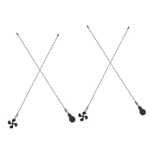 SEWACC Zugkette Metallverlängerung für Deckenventilator und Deckenlampe Schwarz Dekorative Pull Chain für Licht und Ventilatoren Robust und Langlebig für Vorhänge und von SEWACC