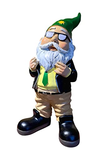 SEWAS Gartenzwerg Polizist in Retro Uniform Polizei Figur, handbemalt und wetterfest aus hochwertigem Kunstharz, Dekofigur Gartenfigur von SEWAS