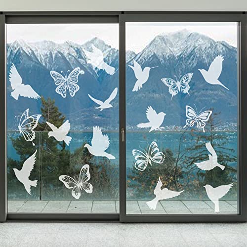 Anti-Kollision Fenster Aufkleber,18 Stücke Große Vogel/Schmetterling Transparente Fensteraufkleber,Silhouetten-Aufkleber Verhindern Vogelschläge an Türen und Fenstern Glas Dekor. Anti-Kollision Fenster Aufkleber,18 Stücke Große Vogel/Schmetterling Transparente Fensteraufkleber,Silhouetten-Aufkleber Verhindern Vogelschläge an Türen und Fenstern Glas Dekor. von SEWELATN