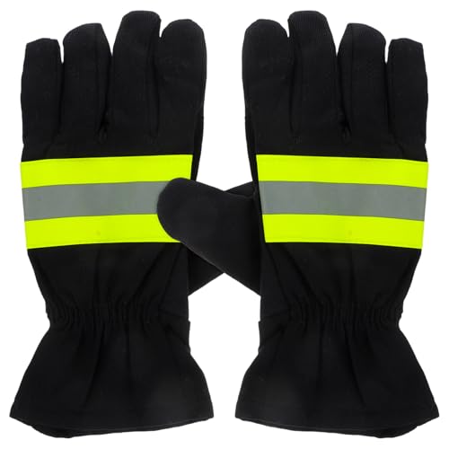 SEWOART 1 Paar Feuerwehrhandschuhe für Sicheren Einsatz Hochisolierte Schutzhandschuhe für Effektive Brandbekämpfung Robuste und Langlebige Feuerwehrausrüstung Einheitlicher von SEWOART
