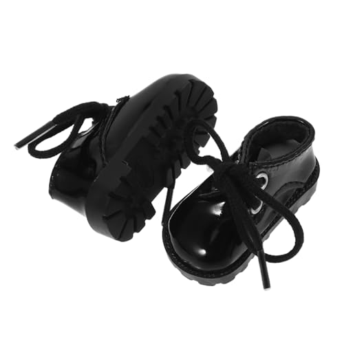 SEWOART 1 Paar Puppenschuhe Miniaturschuhe Spielpuppenschuhe Schwarze Kunstleder Minischuhe Ornamente SEWOART 1 Paar Puppenschuhe Miniaturschuhe Spielpuppenschuhe Schwarze Kunstleder Minischuhe Ornamente von SEWOART