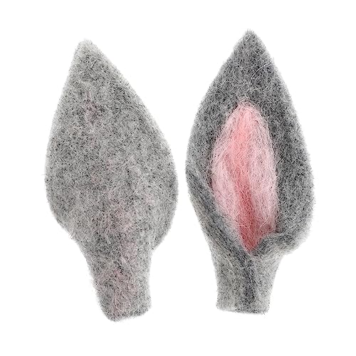 SEWOART 1 Satz 10 Stück Osterpartydekor Hase Tischdekoration Ohr Bausätze winzig Cosplay Rabbit Ears Bunny Ears The Gray diehüte Osterzubehör Dekorationen für die Osterparty Filzstoff Grey von SEWOART