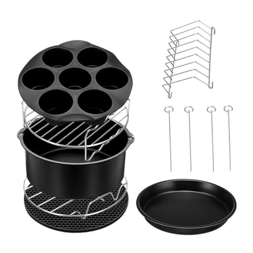 SEWOART Heißluftfritteusen-zubehör Grill-kochset Bratpfanne Grill Pizzablech Satz Für Küche Und Grillparty SEWOART Heißluftfritteusen-zubehör Grill-kochset Bratpfanne Grill Pizzablech Satz Für Küche Und Grillparty von SEWOART
