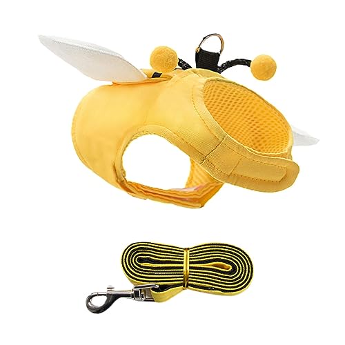 SEWOART 1 Satz Hundeleine Geschirr für kleine Hunde Welpengeschirr Haustiere Hund Walking -Geschirr Gehen Trainingsgeschirr für Hunde Hundegeschirr Haustiergeschirr mit Leine Netz Yellow von SEWOART