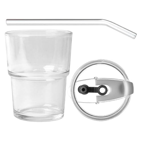 SEWOART 1 Satz Trinkbecher mit Deckel und Strohhalm Transparentes Design für Kaffee Tee und Andere Getränke Praktisch und Stabil für Zuhause oder Unterwegs SEWOART 1 Satz Trinkbecher mit Deckel und Strohhalm Transparentes Design für Kaffee Tee und Andere Getränke Praktisch und Stabil für Zuhause oder Unterwegs von SEWOART