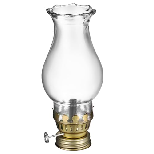SEWOART Glas Ersatz Für Lampenkugeln Öllampenbrenner Mit Schirm Öllampenteile Mit Basis Für Vintage Petroleumlampe Klarer Lampenschirm Für Öllampe Ersatz Für Glas Petroleumlampen von SEWOART