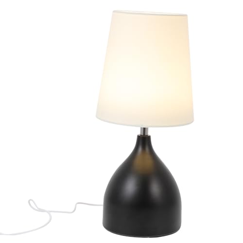 SEWOART 1 Stück Touch Dimmbar Tischlampe Nachttischlampe mit Warmem Licht für Schlafzimmer und Wohnzimmer zur Dekoration für Entspannte Abende Schwarz von SEWOART