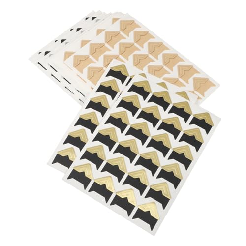 SEWOART 10 Blatt Selbstklebende Fotoecken Aufkleber Schwarz Gold Kraftpapier Silber und Weiß für DIY Scrapbooking Fotoalbum Tagebuch Robustes Material und Einfache Anwendung SEWOART 10 Blatt Selbstklebende Fotoecken Aufkleber Schwarz Gold Kraftpapier Silber und Weiß für DIY Scrapbooking Fotoalbum Tagebuch Robustes Material und Einfache Anwendung von SEWOART