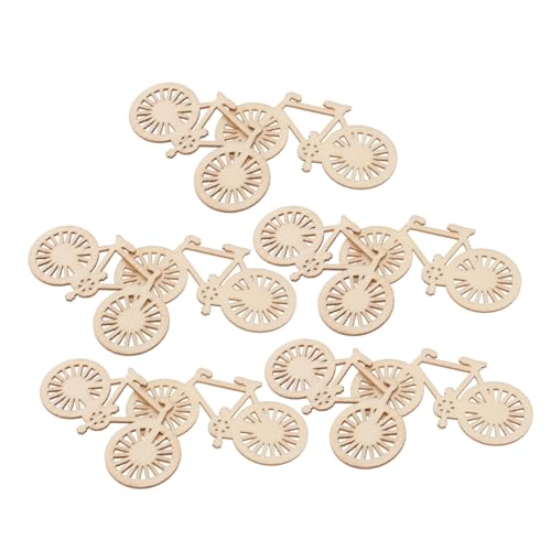 SEWOART 10 Stück Furnierscheiben Holzdeko Für Fahrradliebhaber Bastelzubehör Weihnachten Holzscheiben von SEWOART