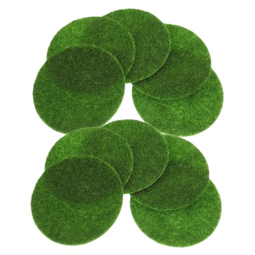 SEWOART 10 Stück Künstliche Moosmatte Teiliges Realistisches Kunstgras für DIY Bastelprojekte Tischdekorationen Hochzeitsarrangements und Home Decor Pflegeleicht und Lebensecht von SEWOART
