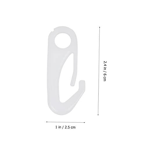 SEWOART 10 Stück Teiliges Kunststoff Flaggenmast Haken Weiß PP Wetterfest UV Beständig Kompatibel mit Standard Ösenflaggen bis Vielseitig Einsetzbar für Outdoor Flaggen und Zubehör von SEWOART