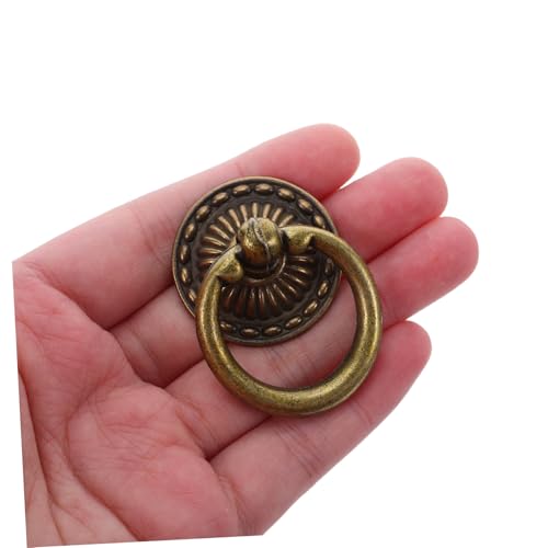 SEWOART 10 Stück Teiliges Vintage Kupfer Schubladengriffe Retro Ringknöpfe Einzelloch Möbelgriffe für Schrank Kommode Küchenschrank und Ankleidezimmer mit Langlebiger Antiker Optik von SEWOART