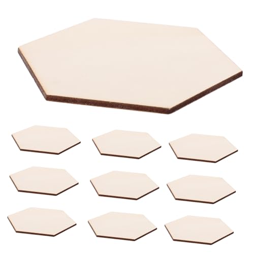 SEWOART 100 Stück Unlackierte Holz Hexagon für Diy Bastelprojekte Wanddekoration und Kreative Designs Blanko Holz Ausschnitte Modernem Stil von SEWOART