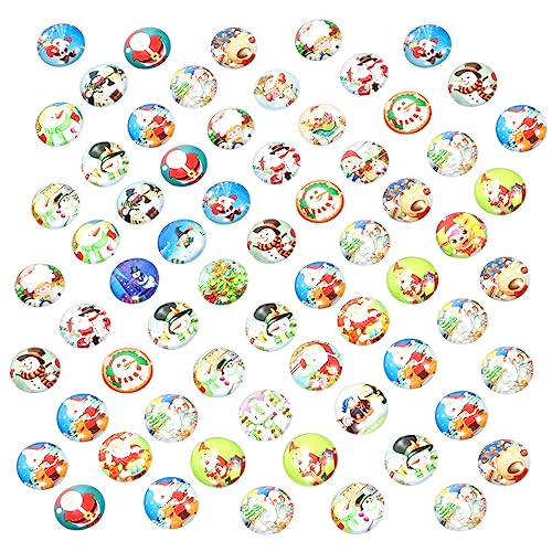 SEWOART 100stücke Glas Flachrücken Weihnachts-patches Schmuckstein Aufkleber Für Weihnachtsdeko Und Bastelprojekte Für Oder Dekoration von SEWOART