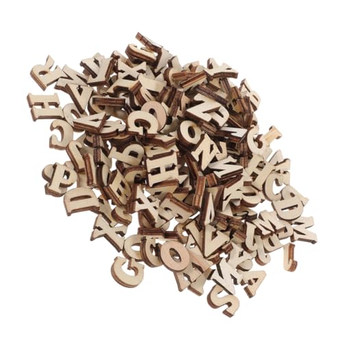 SEWOART 104 Stück Teiliges Naturfarbener Holzbuchstaben für DIY Bastelprojekte Glatte Oberfläche zum Bemalen Personalisierte Wanddekoration und Kreative Handwerkskunst für Kinderzimmer von SEWOART
