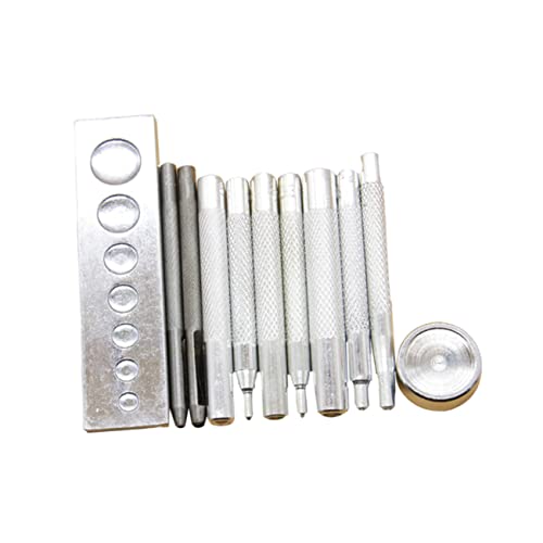 SEWOART 11stücke DIY Leder Werkzeug Set Teiliges Stanzloch Druckknopf-Set Mit Basis Für Einfache Installation Von Nieten Und Knöpfen Geeignet Für Handarbeiten Und Bekleidungsprojekte von SEWOART