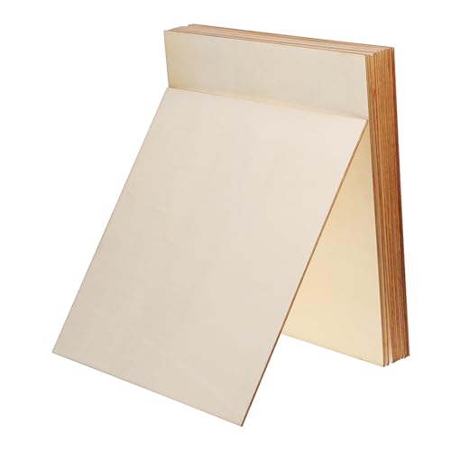 SEWOART 12 Stück Unlackierte Holzplatten für Bastelprojekte Quadratische Holzplatten für Gravieren Brandmalerei Schneiden und Malen Robuste und Vielseitige Bastelmaterialien von SEWOART
