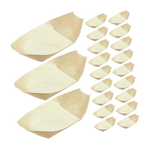SEWOART 120 Stück Teiliges Japanische Sushi Boot Servierplatten aus Holz Bruchsichere Sashimi Dessert Schalen für Partys Hochzeiten und Buffet Präsentationen von SEWOART