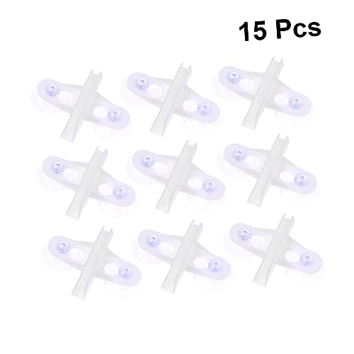 SEWOART 15 Stück Teiliges Set Aquarium Trennseparator mit Saugnäpfen Kunststoff Clips zur Trennung von Fischen im Aquarium Weiß von SEWOART