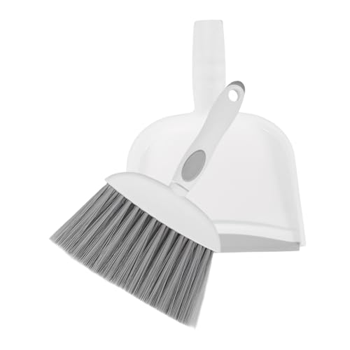 SEWOART 1Satz Besen und Kehrschaufel Ergonomischer Handfeger für Mühelose Büro Auto und Zuhause Langlebiges Kunststoff Duster von SEWOART