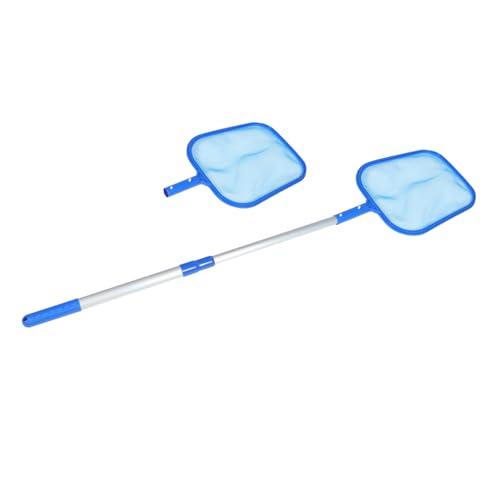 SEWOART 1Satz Pool Kescher mit Tiefem Netz und Teleskopstange Feinmaschiges Skimmer Netz für Schwimmbad Teich und Spa Reinigungstool für Wasseroberflächen und Fische von SEWOART