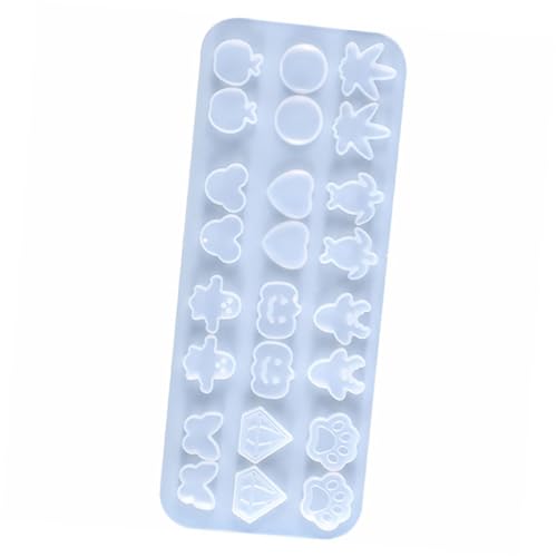 SEWOART 1Stk Silikonform epoxitharzformen expozitharz form schmuckherstellung Mini-Ohrringform Form zum Aufhängen von Ornamenten Kristall-Epoxy-Form Epoxidform für Ohrringe Kieselgel Weiß von SEWOART