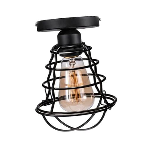 SEWOART 1Stück Eisen Deckenleuchte im Industrie Stil für Wohnzimmer Schlafzimmer und Robuste und Langlebige Deckenlampe Eisen Vielseitig Einsetzbar als oder Wandleuchte von SEWOART