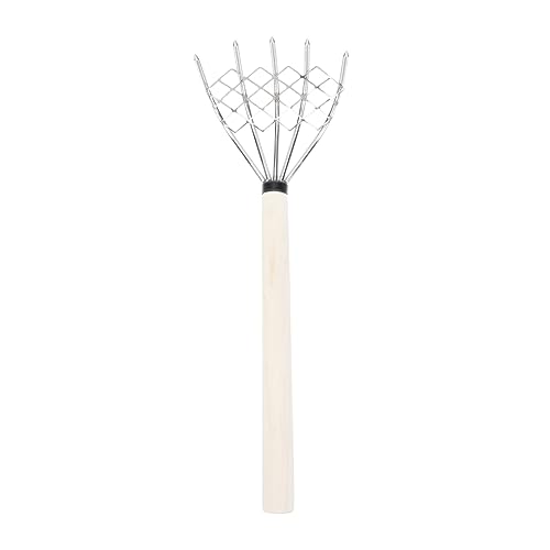 SEWOART Muschelrechen 5-klauen Mit Netz Holzgriff Zum Ausbreiten Erde Gartenrechen Gartenzubehör Werkzeug Garten von SEWOART