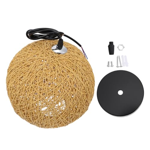 SEWOART 1Stück Rattan Deckenlampe Kreativer Hängeschirm für Restaurant Wohnzimmer und Hochwertiges Rattan Ohne Leuchtmittel Stilvolle Boho Dekoration von SEWOART