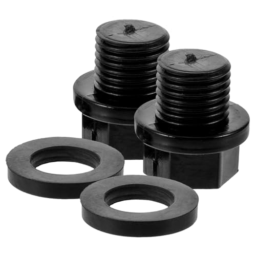 SEWOART 2 Sätze Rohrstopfen Für Schwimmbadpumpe Filter Ersatz Ablassschraube Pool Winterfest Machen Pool Stecker Stopper Poolpumpe Poolstecker Abfluss Schraubbeckenstopfen Plastik Black von SEWOART