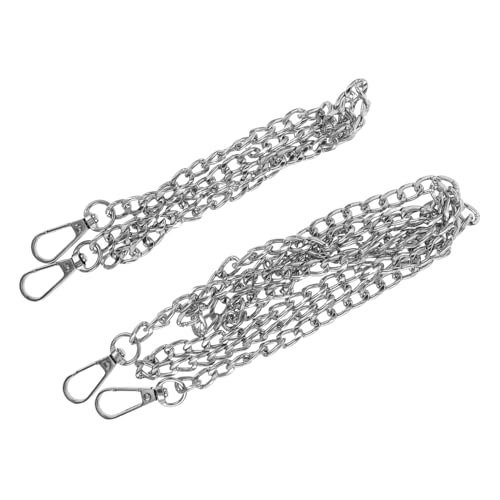 SEWOART 2 Stück Ersatzkette für Handtaschen Flache Metallkette mit Schnallen für Umhängetaschen Geldbörsen und Schultertaschen Robust und Langlebig SEWOART 2 Stück Ersatzkette für Handtaschen Flache Metallkette mit Schnallen für Umhängetaschen Geldbörsen und Schultertaschen Robust und Langlebig von SEWOART
