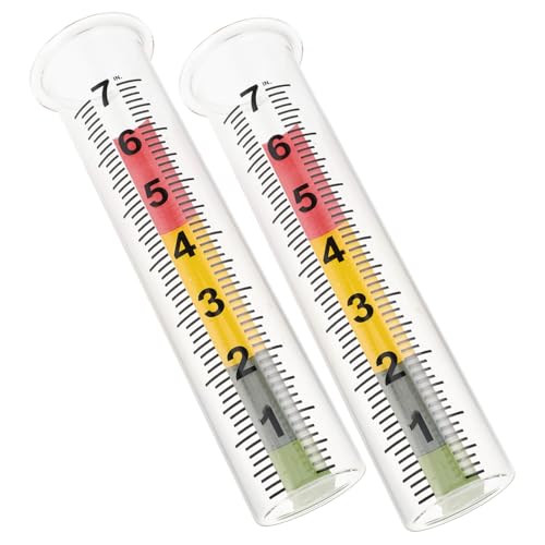 SEWOART 2 Stück Frostsicherer Dekorativer Regenmesser aus Klarem Glas mit Präziser Einteilung Wetterbeständig und Rissfest für Garten Terrasse und Außenbereich Lange Regenmessröhren SEWOART 2 Stück Frostsicherer Dekorativer Regenmesser aus Klarem Glas mit Präziser Einteilung Wetterbeständig und Rissfest für Garten Terrasse und Außenbereich Lange Regenmessröhren von SEWOART