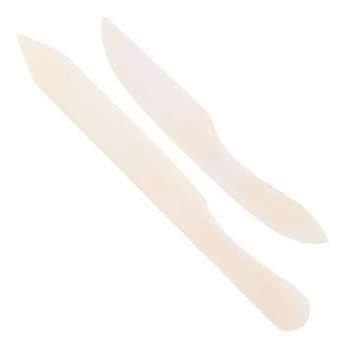 SEWOART 2 Stück Handgefertigtes Origami -Messer Scraps -Scraps -Scraps -Tool Buchbinderei Papierritzer Origami-Knochen-Ordner Buchbindungswerkzeuge Papierbewertungstool Rinderknochen Weiß von SEWOART