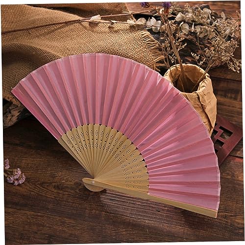 SEWOART 2 Stück Klassischer Faltbarer Handfächer mit Zartem Chinesischem Design und Stoffbespannung Tragbar Rosa Aufbewahrungsbox für Damen Hochzeit Party Sommeraccessoire von SEWOART