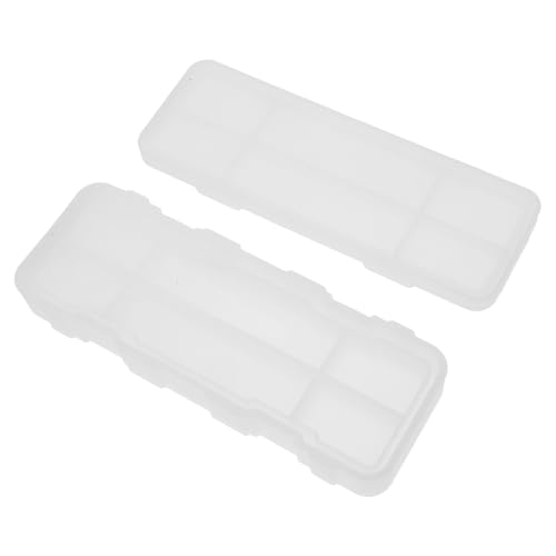 SEWOART 2 Stück Silikonform für Stiftehalter Teiliges Flexible DIY Gießform für Aufbewahrungsbox für Kreative Projekte mit Epoxidharz Sicher und Langlebig von SEWOART