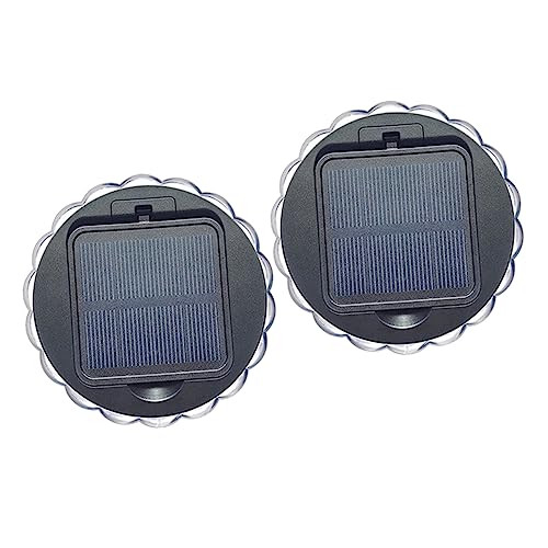 SEWOART 2 Stück Solar Wandleuchte Betriebene Garten Solarleuchten Außenweg Solarleuchten Gartenlampe Solar Garten Wandleuchten Warmer Zaun Solarleuchten Gartenleuchte Acryl von SEWOART