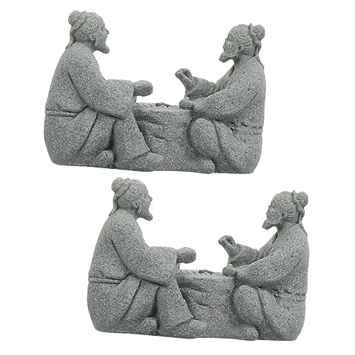 SEWOART 2stücke Sandstein Statue Alte Männer Schachspiel Figuren Für Zen Garten Und Bonsai Deko Skulpturen Für Heim Und Garten Einzigartige Geschenkidee Für Freunde Und Familie SEWOART 2stücke Sandstein Statue Alte Männer Schachspiel Figuren Für Zen Garten Und Bonsai Deko Skulpturen Für Heim Und Garten Einzigartige Geschenkidee Für Freunde Und Familie von SEWOART