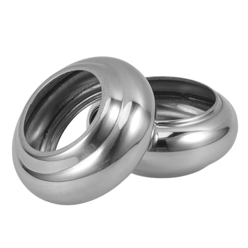 SEWOART 2 Stück Teiliges Fußbodenball Basisset für Handlauf Dekorative Zaunpfostenkappen Glänzende Metalloberfläche Einfache Installation Langlebig und Vielseitig Einsetzbar von SEWOART