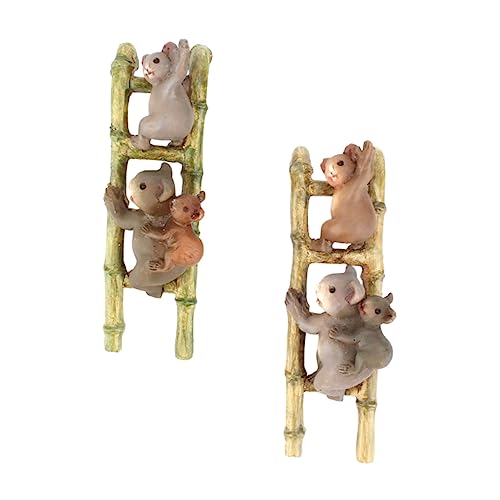 SEWOART 2 Stück auf Koala-Statuen Klettern Blumentopf Tierverzierung Ornamente Miniatur-Koala tierfiguren rankturm für kletterpflanzen personalisierte Koala-Verzierung Koala Klettern Harz von SEWOART