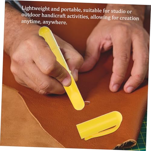 SEWOART 2 Stücke Abwischbare Stoffmarkierungsstifte mit Ergonomischem Griff Weiße und Gelbe Schneiderkreide für Nähen Quilten und Handarbeit Waschbare Kreidemarker für Verschiedene von SEWOART