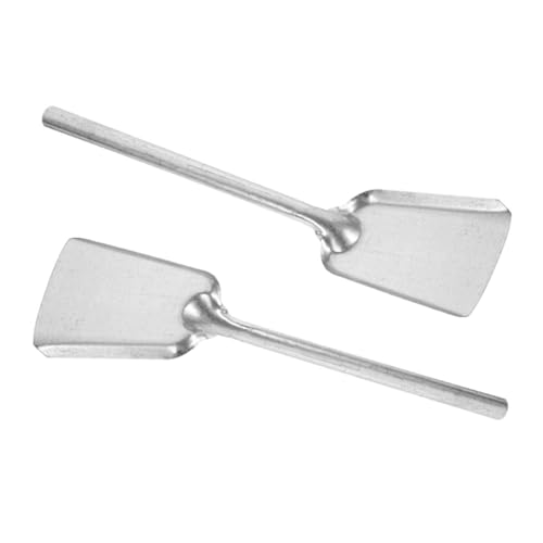 SEWOART 2 Stücke Teiliges Kohleschaufel Extra Flach mit Glatten Kanten Kompakt Leicht Vielseitig für Kamin Ofen Grill und Garten Geeignet von SEWOART