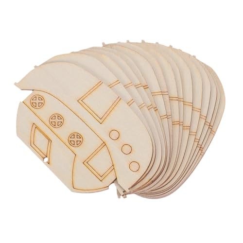 SEWOART 20 Stück Holzboot Förmige Hängedekoration Heimdekoration Kleine Bootsornamente Segelboot Unbehandeltes Holzhandwerk Unbehandeltes Holzboot Ausschnitt DIY Handwerk von SEWOART