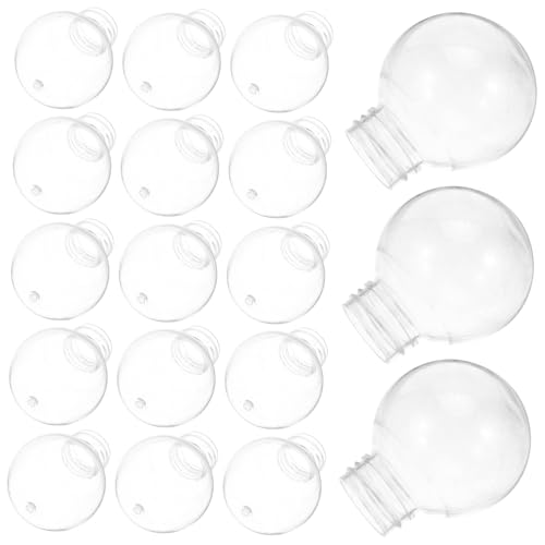SEWOART 20 Stück Kugel Lampenschirm Transparent Gewinde Lampenabdeckung Wetterfest Uv-beständig Ersatzglas für Außenleuchten Laternen und Pendelleuchten von SEWOART