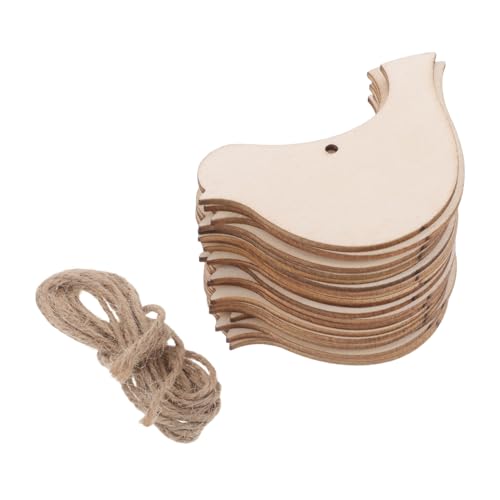 SEWOART 20 Stück Teiliges Holzvogelausschnitte zum Bemalen Unfertige Holzscheiben für Diy-holzdekorationen Blanko-holzornamente für Weihnachts Wohnraumgestaltung von SEWOART