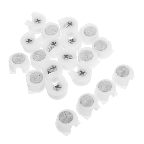 SEWOART 20 Stück Teiliges Möbelverbinder Set Weiß Cam Locks Möbelbeschläge Möbelverbinder für Schrank Regal und Schublade Unsichtbare Befestigung Stabile Verbindung Langlebig Einsetzbar von SEWOART